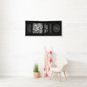 QR-Code Firmenlogo Schwarz Banner (Insitu)