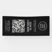 QR-Code Firmenlogo Schwarz Banner (Horizontal)