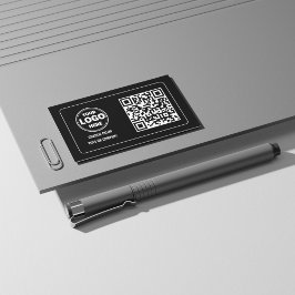 QR-Code-Firmenlogo: Schwarz-modern Visitenkarte