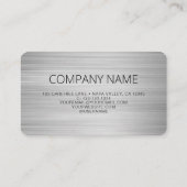 QR-Code-Firmenlogo - Silber Visitenkarte (Rückseite)