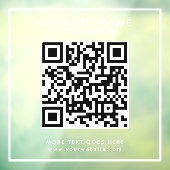 QR-Code Firmenlogo Text elegant Personalisiert Fensteraufkleber (Blatt 3)