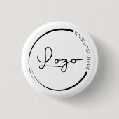 QR-Code Firmenlogo Werbung Button (Vorderseite)