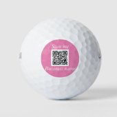 QR-Code-Firmenlogos Beruflich rosa Golfball (Vorderseite)