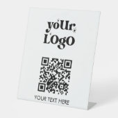 QR-Code-Firmenlogos mit der Markenbezeichnung Scan Sockelschild (Vorderseite)