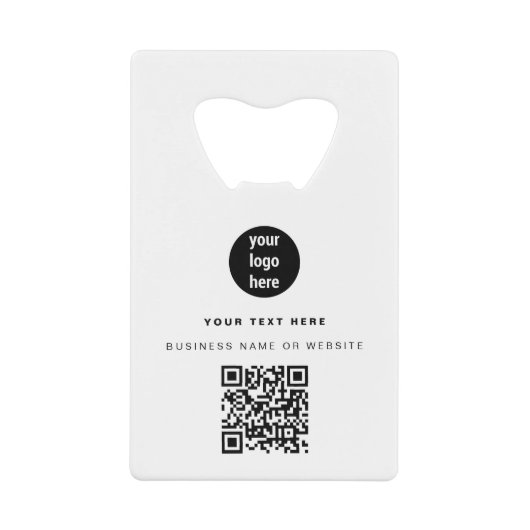 QR-Code-Firmenlogos Modernes Minimalistisches Gesc Geldbeutel Flaschenöffner (Vorderseite)