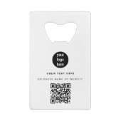 QR-Code-Firmenlogos Modernes Minimalistisches Gesc Geldbeutel Flaschenöffner (Rückseite)