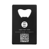 QR-Code-Firmenlogos Modernes Minimalistisches Gesc Geldbeutel Flaschenöffner (Vorderseite)