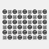 QR-Code-Firmenlogos Modernes Minimalistisches Gesc Geschenkpapier Set (Vorderseite)