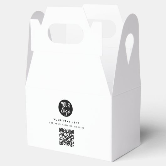 QR-Code-Firmenlogos Modernes Minimalistisches Gesc Geschenkschachtel (Geöffnet)