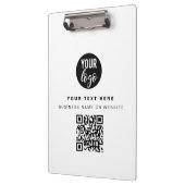 QR-Code-Firmenlogos Modernes Minimalistisches Gesc Klemmbrett (Links)