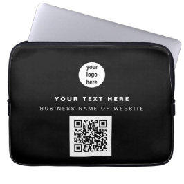 QR-Code-Firmenlogos Modernes Minimalistisches Gesc Laptopschutzhülle