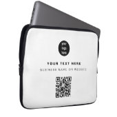 QR-Code-Firmenlogos Modernes Minimalistisches Gesc Laptopschutzhülle (Vorne Rechts)