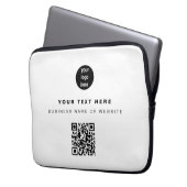 QR-Code-Firmenlogos Modernes Minimalistisches Gesc Laptopschutzhülle (Vorderseite Links)