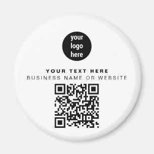 QR-Code-Firmenlogos Modernes Minimalistisches Gesc Magnet