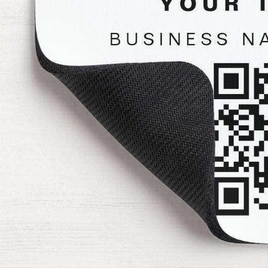 QR-Code-Firmenlogos Modernes Minimalistisches Gesc Mousepad (Ecke)