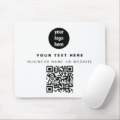 QR-Code-Firmenlogos Modernes Minimalistisches Gesc Mousepad (Mit Mouse)