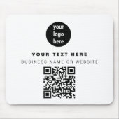 QR-Code-Firmenlogos Modernes Minimalistisches Gesc Mousepad (Vorne)