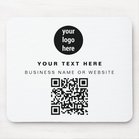 QR-Code-Firmenlogos Modernes Minimalistisches Gesc Mousepad (Vorne)
