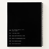 QR-Code-Firmenlogos Modernes Minimalistisches Gesc Notizblock (Rückseite)