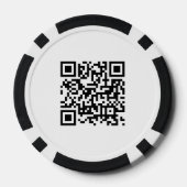 QR-Code-Firmenlogos Modernes Minimalistisches Gesc Pokerchips (Rückseite)
