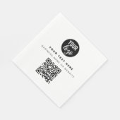 QR-Code-Firmenlogos Modernes Minimalistisches Gesc Serviette (Ecke)
