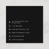 QR-Code-Firmenlogos Modernes Minimalistisches Gesc Telefonnummerkarte (Rückseite)