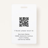 QR-Code Firmenlogos Personalname Stellenbezeichnun Ausweis (Rückseite)