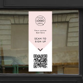 QR-Code | Firmenlogos Rosa Weibchen Fensteraufkleber