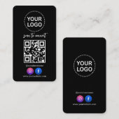 QR-Code-Firmenlogos Soziale Medien Beruflich Visitenkarte (Vorne/Hinten)