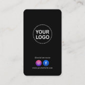 QR-Code-Firmenlogos Soziale Medien Beruflich Visitenkarte (Rückseite)