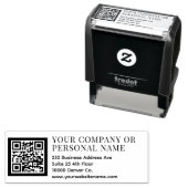 QR CODE Firmenname Anschrift Permastempel (Beispiel)