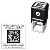 QR CODE Firmenname benutzerdefinierter Text modern Permastempel (Beispiel)