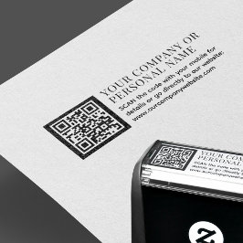 QR CODE-Firmenname benutzerdefinierter Text Permastempel
