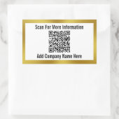 QR-Code Firmenname Geschäftsvorlage scannen Rechteckiger Aufkleber (Tasche)
