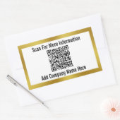 QR-Code Firmenname Geschäftsvorlage scannen Rechteckiger Aufkleber (Umschlag)