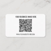 QR Code Firmenname Informationen Modern Business C Visitenkarte (Vorderseite)
