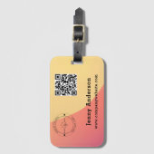 QR-Code Firmenname & Logo & Tags Gepäckanhänger (Vorderseite Vertikal)