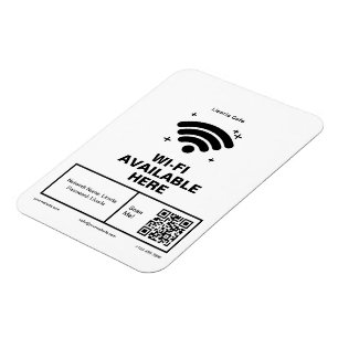 Qr-Code Firmenname Minimale WiFi-Details Magnet