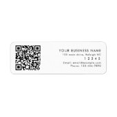 QR-Code Firmenname Telefonnummer Rücksendeadresse (Vorne)