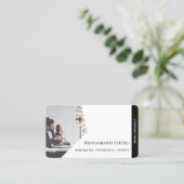 QR-Code Firmenname und Logo-Fotograf Visitenkarte (Stehend Vorderseite)