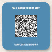 QR Code Firmenname Website Beruflicher Untersetzer (Vorderseite)