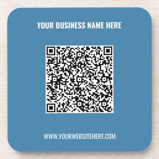 QR Code Firmenname Website Beruflicher Untersetzer (Vorderseite)