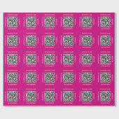 QR-Code Firmenname Website, Fuchsia generieren Geschenkpapier (Flach)