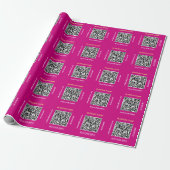 QR-Code Firmenname Website, Fuchsia generieren Geschenkpapier (Ungerollt)