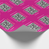QR-Code Firmenname Website, Fuchsia generieren Geschenkpapier (Ecke)