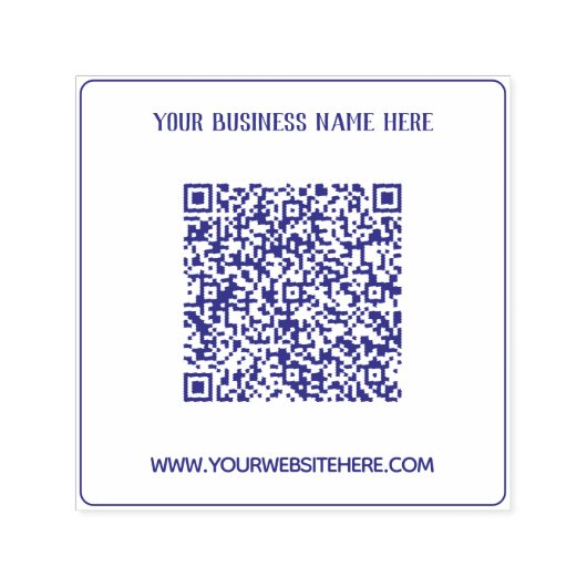QR Code Firmenname Website Selbstfarbige Briefmark Permastempel (Design)