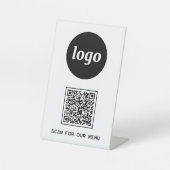 QR-Code-Firmenprüfung für das Menü Sockelschild (Vorderseite)
