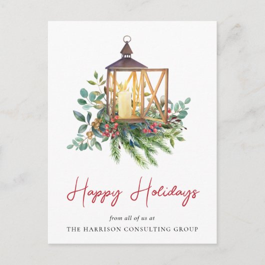 QR-Code Firmenweihnachtszeit Feiertagspostkarte (Vorderseite)