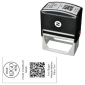 QR-Code Firmenwerbung Modernes Business Logo Permastempel (Beispiel)