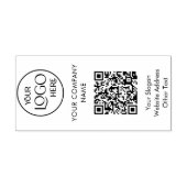 QR-Code Firmenwerbung Modernes Business Logo Permastempel (Design)